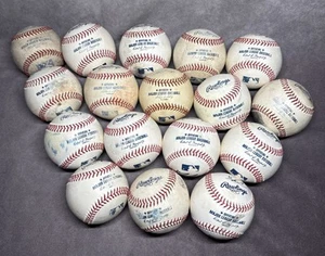 Lot of 17 Game Used Rawlings MLB Baseballs Manfred Signed ROMLB USA - Picture 1 of 5