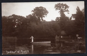 Postcard Redhill Bournemouth Dorset rope ferry on River Stour 1913 RP by Evans - Foto 1 di 2