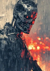 2024 THE TERMINATOR ARNOLD S. 1/1 MASTERPIECE ART SKETCH CARD ARTIST SIGNED - Picture 1 of 2