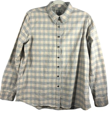 Natural Basix Men's Large Cotton Button-Up Plaid Long Sleeve Shirt Size Large - Image 1 of 4