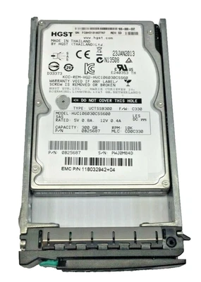 LOT 4 300GB EMC HGST 118032942+04 0B25687 HUC106030CSS600 10K RPM 2.5" SAS HDD - Image 1 of 4