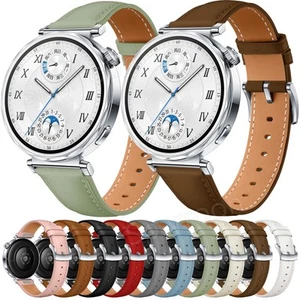 18mm Leather Watch Band Strap Quick Release Wristband For Garmin/Huawei/Fossil - Picture 1 of 81