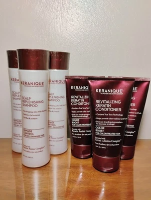 Champú reponedor de cuero cabelludo Keranique 8 oz + acondicionador nutritivo de queratina 4,5 oz Foto 1 de 4