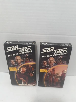 star trek next generation vhs series episodes 1,2,4encounter at farpoint, - Image 1 of 4