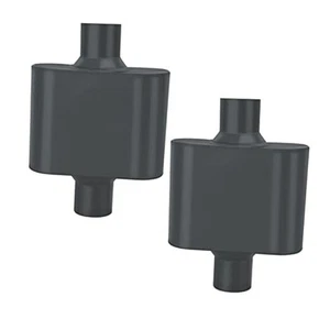 Pair of Single Chamber Performance Race Chambered Muffler 2.25" 2.25 Inch - Picture 1 of 8