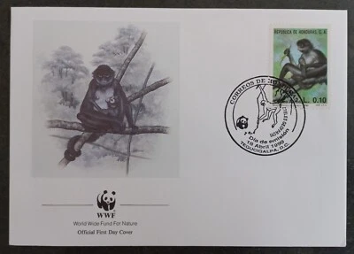 Honduras World Wildlife Fund 1990 FDC lazos 0,1 L sello cd Tegucigalpa Foto 1 de 2
