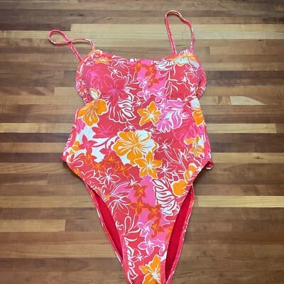 Traje de baño de una pieza estampado en spray marino Roxy Juniors - Hilo Hibiscus XS  Foto 1 de 4