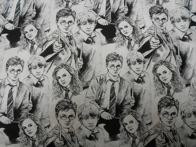 Mundo Mágico - Harry Potter Línea Blanca Arte Tela Algodón Por Yarda Foto 1 de 2