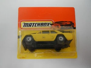 Matchbox Fiat Abarth Short Card Bulgarian Card - Yellow - Picture 1 of 4