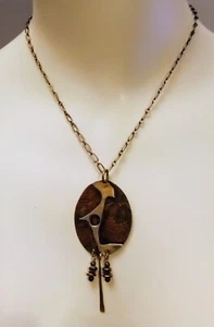 Artisan Made Copper And Silver Necklace - Picture 1 of 8