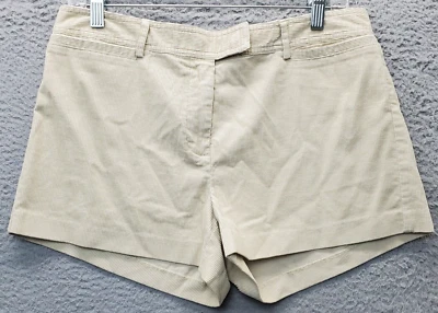 J. Pantalones Cortos CREW Factory Store Para Mujer Talla 8 Tostado Pana Valor Especial Frente Plano Foto 1 de 4