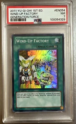 2011 Yu-Gi-Oh! Generation Force GENF-EN054 Wind-Up Factory 1st Edition - PSA 7 - Image 1 of 2