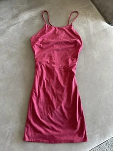 Fashion Nova Burgundy Red Sleeveless Suede Strappy Open Back Tie Mini Dress - Picture 1 of 3