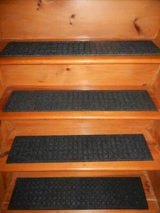 7 = Step 7'' x 33'' 100% Rubber Outdoor/ Indoor Stair Treads Non Slip. - Picture 1 of 4