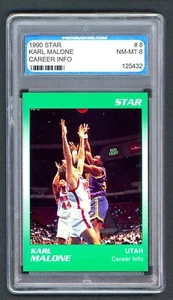 1990 Star Karl Malone #8 Utah Jazz PGS 8 - Picture 1 of 2