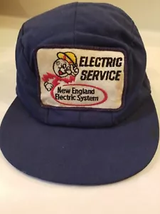 RARE 1950s Reddy Kilowatt New England Electric System Hat Tipper Workers Cap - Picture 1 of 6