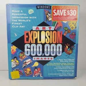 Windows Art Explosion Clip Art Program Book and CDs 600000 Images Complete - Picture 1 of 12