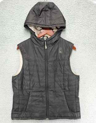 Chaleco acolchado con capucha Sierra Designs para mujer M negro poliéster aislado Foto 1 de 4