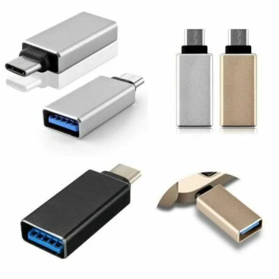 2Pcs USB-C 3.1 Type-C Male to USB 3.0 Female OTG Adapter Use for USB-C Smart Set - Image 1 of 4