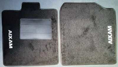 AIXAM - SENZA MARCA/GENERICO - COPPIA TAPPETI AIXAM MINAUTO NERI SCRITTA BIANCA DAL 2011 IN POI