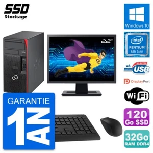 PC tour Fujitsu P557 MT Bildschirm 22 " Intel G4400 RAM 32Go SSD 120Go Windows - Bild 1 von 8