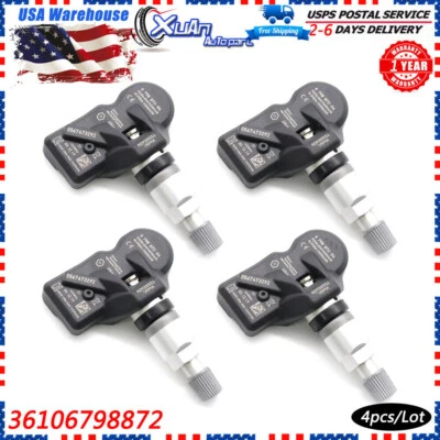 para BMW F30 328i 335i 36106798872 Juego (4) Sensor de Monitoreo de Presión de Neumáticos TPMS Foto 1 de 4