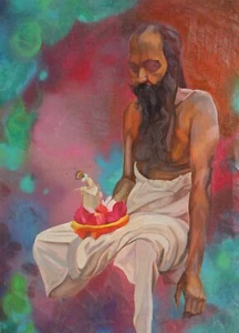 Vladimir Nikolov - Vananda (1947 -) pintura al óleo retrato - Imagen 1 de 14