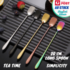Long Spoon Coffee Stirring Milk Teaspoon Dessert Spoon Cutlery Kitchen Bar Tools