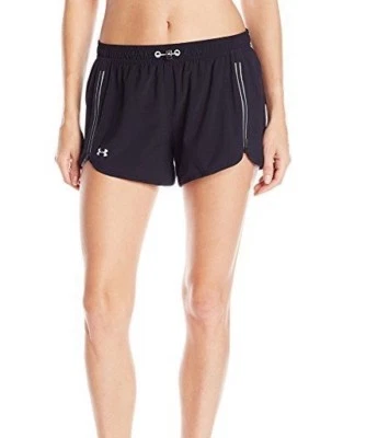 Pantalones cortos Under Armour HeatGear grandes nuevos con etiquetas negros/reflectantes acelerados para mujer Foto 1 de 4