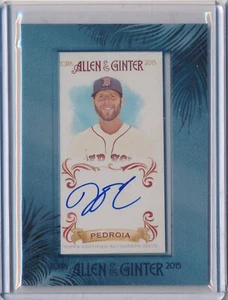 2015 Topps Allen & Ginter Framed Mini Autograph Dustin Pedroia Auto Red Sox - Picture 1 of 2