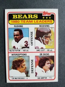 Tarjeta de líderes de equipo Topps Bears 1981 # 264 (Walter Payton) [tarjeta 16] - Imagen 1 de 2