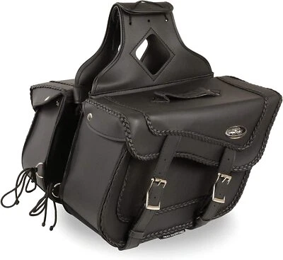 ALFORJAS GRANDES TRENZADAS PVC MOTO 16" W X 10" H PARA KAWASAKI - KSAEE Foto 1 de 4