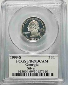 1999 S 25C Silver State Quarter Georgia Proof PR69 DCAM PCGS - Picture 1 of 2
