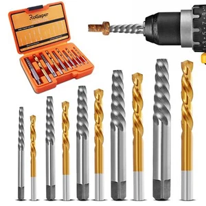 Screw Extractor and Left Hand Drill Bits Set, Bolt Remover Reverse Cobalt HSS... - Picture 1 of 7