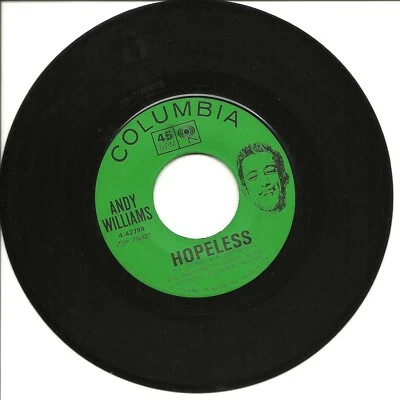 Andy Williams-Hopeless/The Peking Theme-45 RPM-7"-single-pop-vinyl-record-1963 - Image 1 of 2