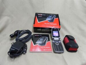 LG VX5400 - Gray (Verizon) Cellular Flip Phone with chargers and belt holster