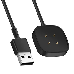 Cargador Fitbit Versa 4 y Versa 3, Fitbit Sense 2 y Sense, 1m Negro - Zdjęcie 1 z 6