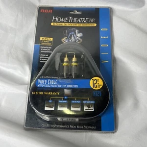 Cable de video HP de cine en casa RCA 12’ con conectores chapados en oro - Imagen 1 de 4