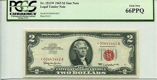FR 1513* STAR 1963 $2 Legal Tender Note 66 PPQ - Image 1 of 1