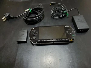 Sony PSP-1001 Black W/ CHARGER! BATTERY! IMPORT! TESTED! NO SD CARD INCLUDED! - Picture 1 of 12