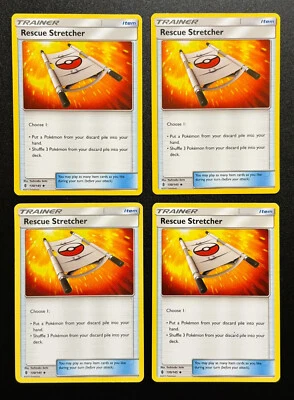 Pokemon TCG: Rescue Stretcher 130/145 SM-Guardians Rising Playset (X4) NM - Image 1 of 2