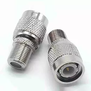 1x TNC Male Plug to F Type Female Jack M/F Straight Adapter Coax Cable Connector - Picture 1 of 1