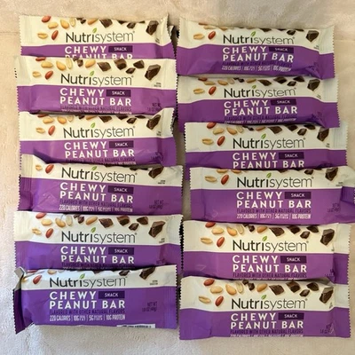 💕12 Nutrisystem Chewy Peanut Bar Milk Chocolate SNACK BB 3/26 See Description - Image 1 of 2