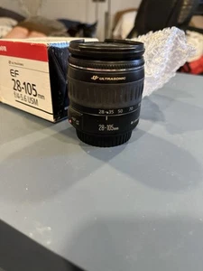 Canon EF 28-105mm f/4-5.6 USM Lens EOS + Box + Canon UV Filter - Picture 1 of 3