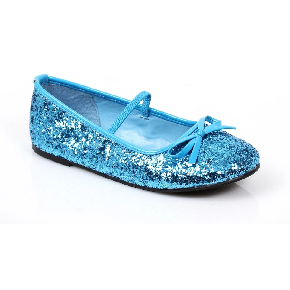 Ellie 1031 芭蕾拖鞋带闪光儿童女孩鞋平底鞋 013/芭蕾 — 第 1/1 张图片