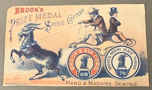 # K2631 CARTA COMMERCIALE VITTORIANA, BROOK'S SPOOL COTONE, NEW YORK - Foto 1 di 2