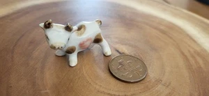 Miniature Cow White With Floral Pattern Trinket Shelf Ideas - Picture 1 of 5