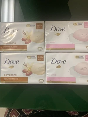 4 Confezioni Dove Delicato Saponetta 2x90 Pampering e Pink - Immagine 1 di 4
