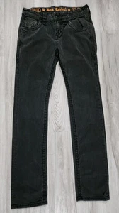 Rock Revival Jeans Mens 31x35 Black Sayer Straight Stretch Regular Fit Denim - Picture 1 of 11