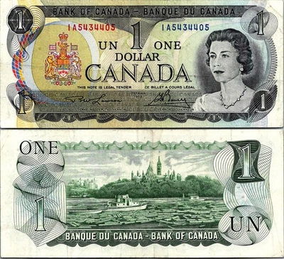 Canadá 1 dólar 1973 Pick # 85c XF Foto 1 de 2